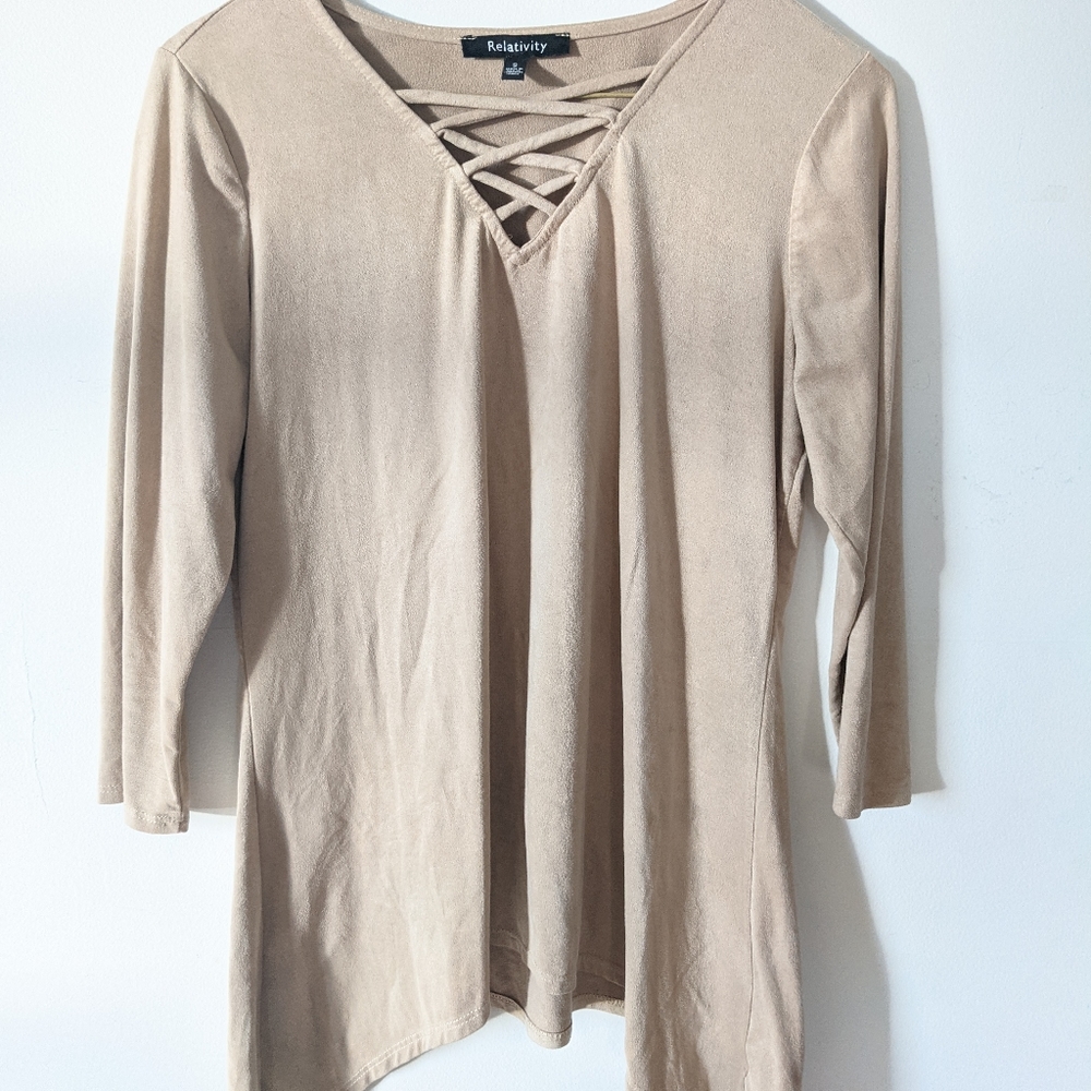 Tan suede shirt